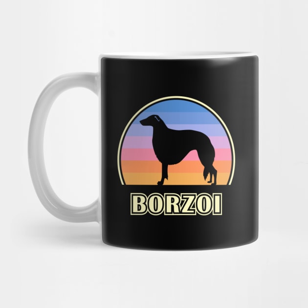 Borzoi Vintage Sunset Dog by millersye